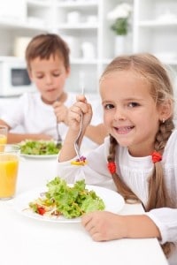 children eating